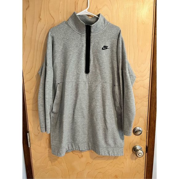 Nike Tops - Nike Women’s Tech Fleece Long Sleeve Dress - L- Grey